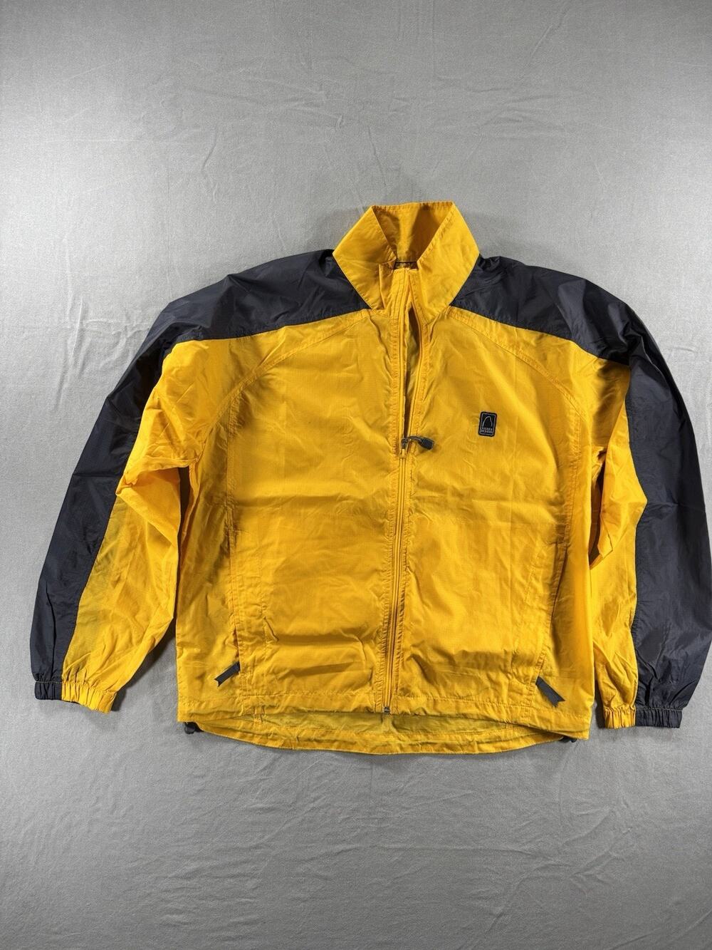 Sierra Designs Yellow Gray Colorblock Windbreaker Jacket Women’s XL